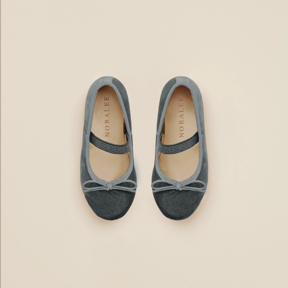 Noralee ballet flats French blue velvet